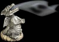 Smoking Dragon Cone Burner - Silver